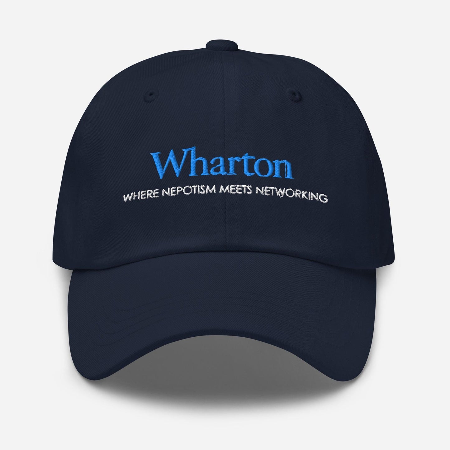 Wharton Parody Dad Hat: Funny Finance MBA Alumni Gift