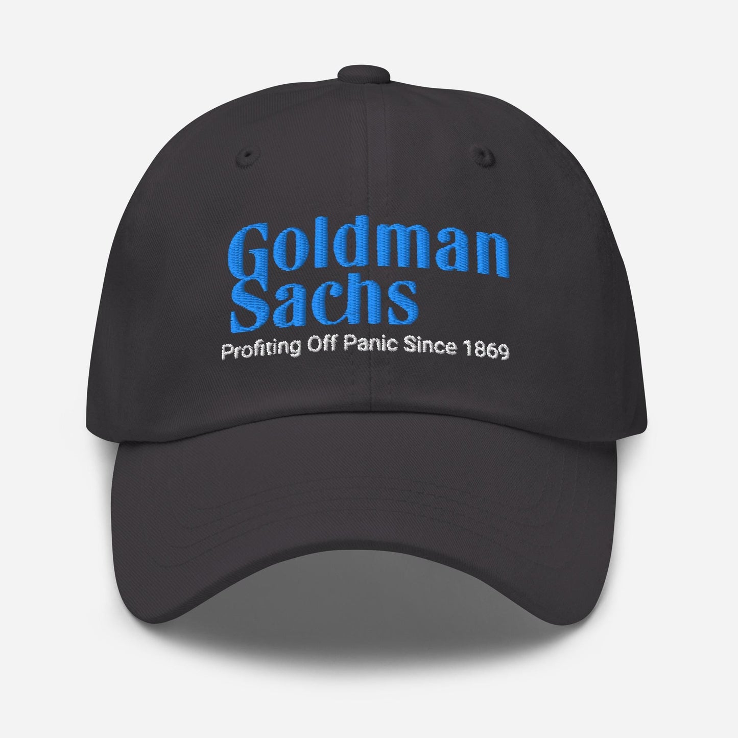 Profiting Off Panic Dad Hat: Funny Goldman Sachs Parody Gift