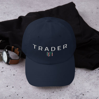 Trader Dad Hat: Candlestick Chart Design, Finance Gift