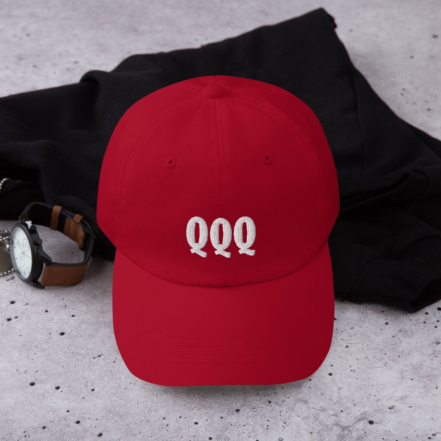QQQ ETF Meme Hat: Embroidered Stocks Ticker