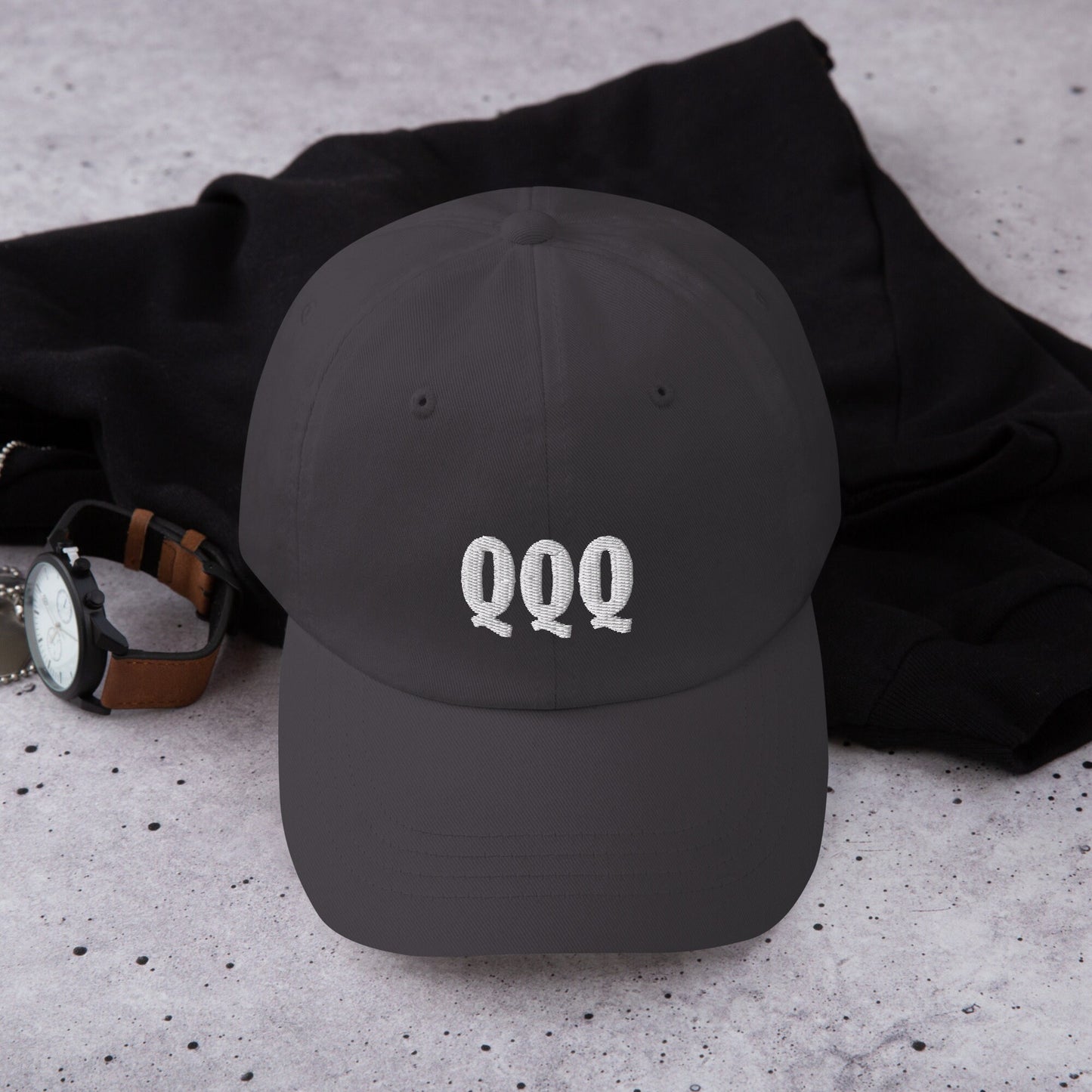 QQQ ETF Meme Hat: Embroidered Stocks Ticker