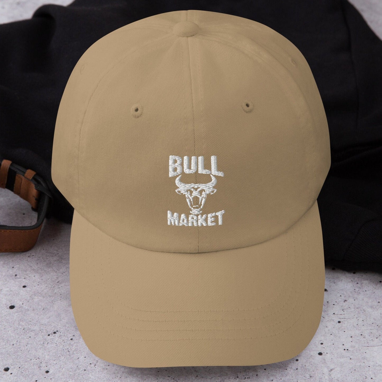 Bull Market Dad Hat: Embroidered Chino Cotton Twill Cap