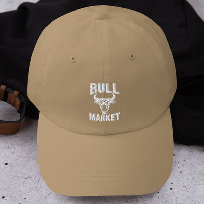 Bull Market Dad Hat: Embroidered Chino Cotton Twill Cap