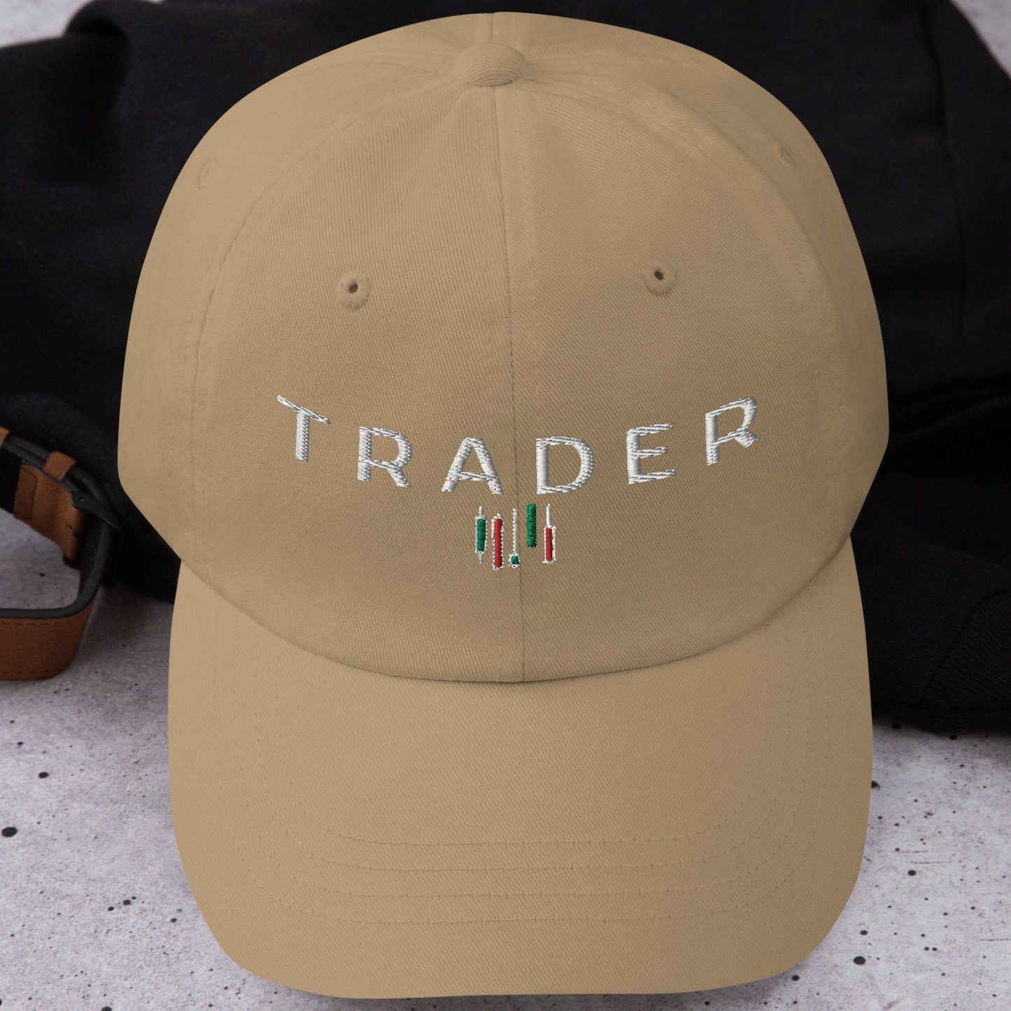 Trader Dad Hat: Candlestick Chart Design, Finance Gift