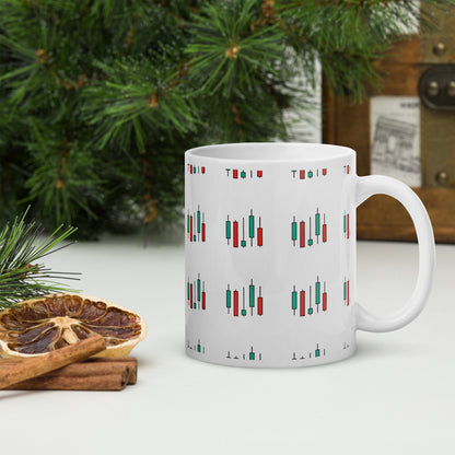 Stock Market Bar Chart Mug: Finance Gift for Professionals