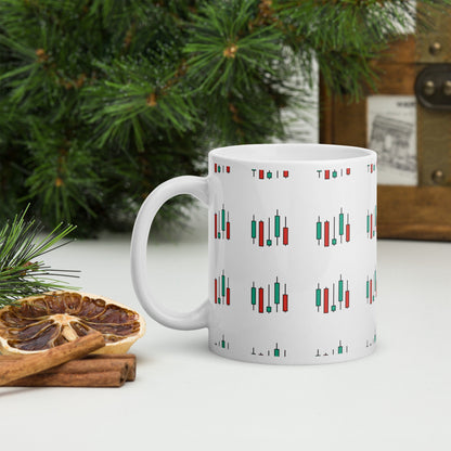 Stock Market Bar Chart Mug: Finance Gift for Professionals