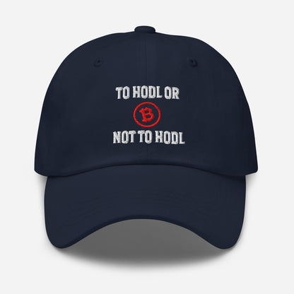 To HODL or Not Dad Hat: Funny Bitcoin Crypto Trader Gift