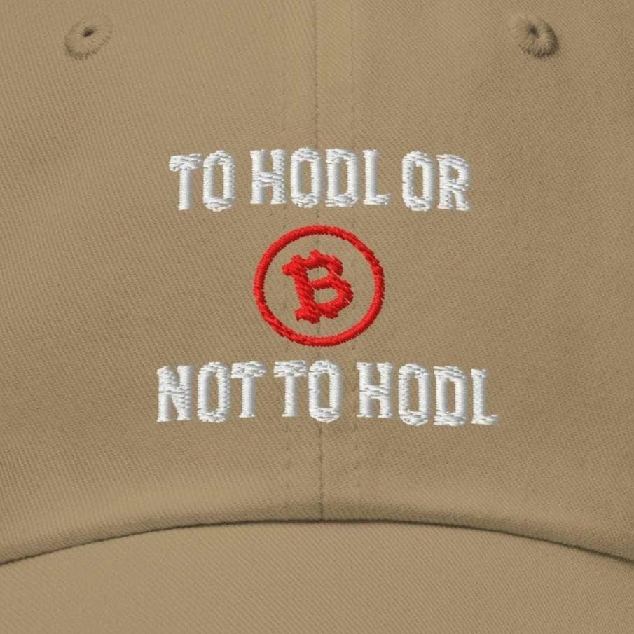 To HODL or Not Dad Hat: Funny Bitcoin Crypto Trader Gift