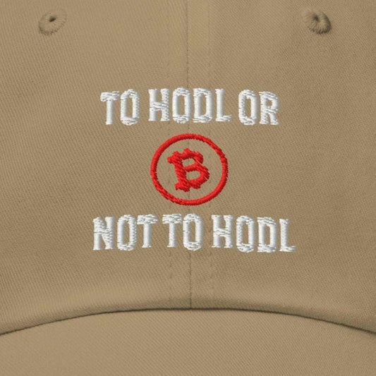 To HODL or Not Dad Hat: Funny Bitcoin Crypto Trader Gift