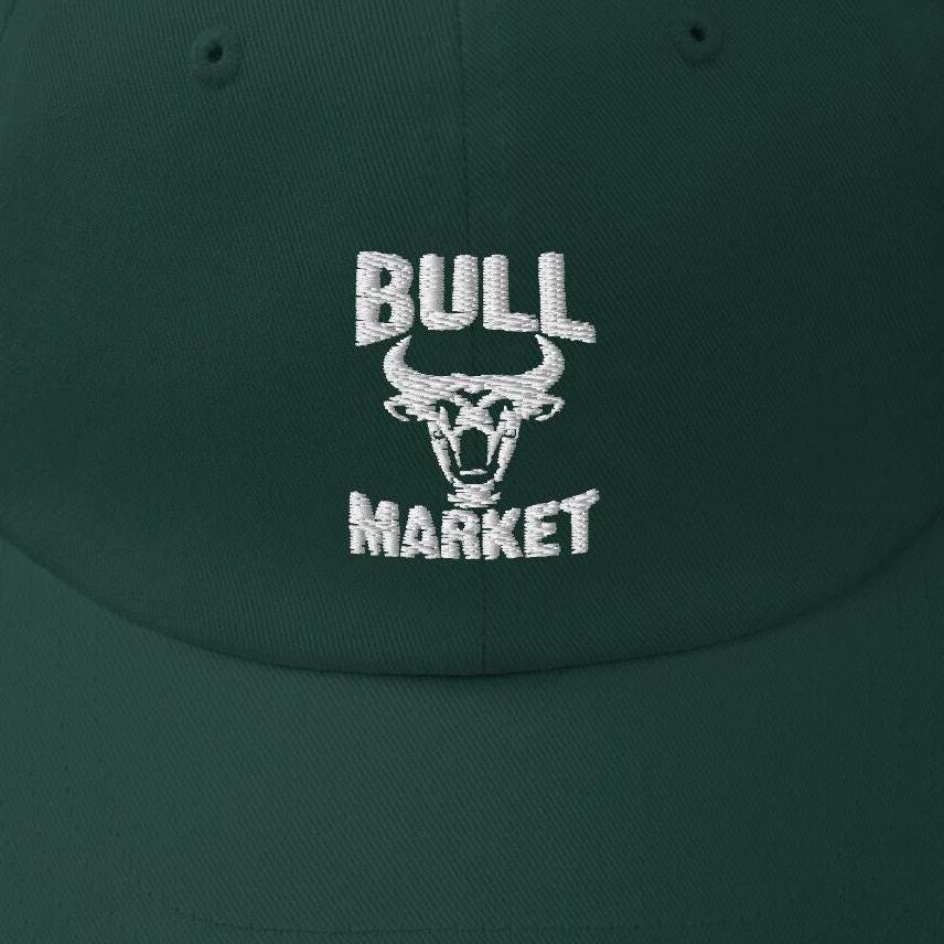 Bull Market Dad Hat: Embroidered Chino Cotton Twill Cap