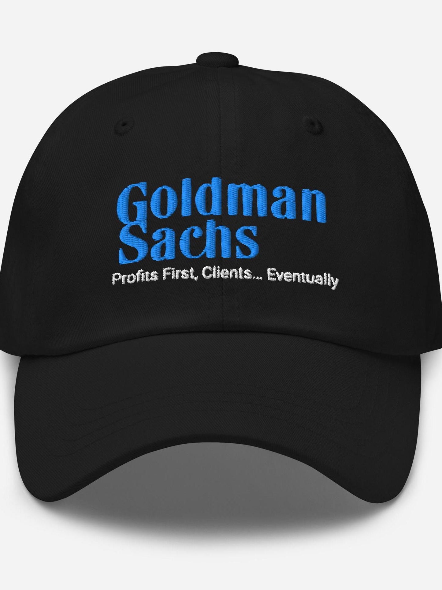 Funny Goldman Sachs Parody Dad Hat: Finance Meme Gift