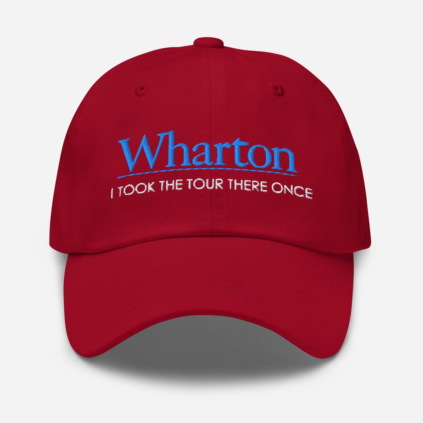 Wharton Parody Dad Hat: Funny Business School Tour Joke