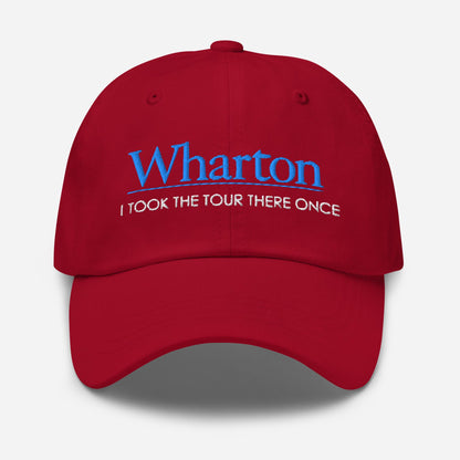 Wharton Parody Dad Hat: Funny Business School Tour Joke
