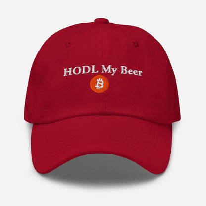HODL My Beer | Dad Hat embroided gift | for Trader Dads Crypto currency | bitcoiner | financier