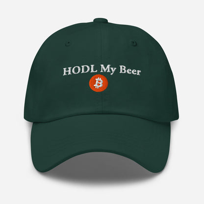 HODL My Beer | Dad Hat embroided gift | for Trader Dads Crypto currency | bitcoiner | financier