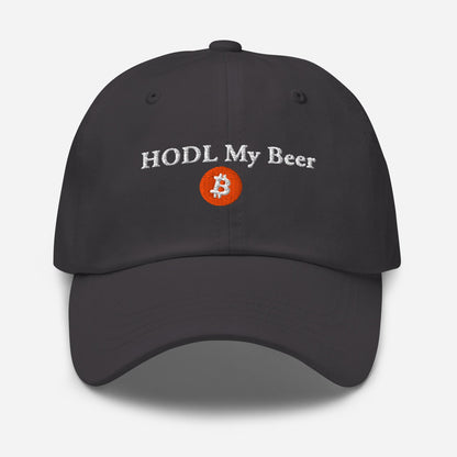 HODL My Beer | Dad Hat embroided gift | for Trader Dads Crypto currency | bitcoiner | financier