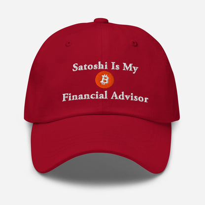 Satoshi Bitcoin Dad Hat: Crypto Investor Embroidered Cap