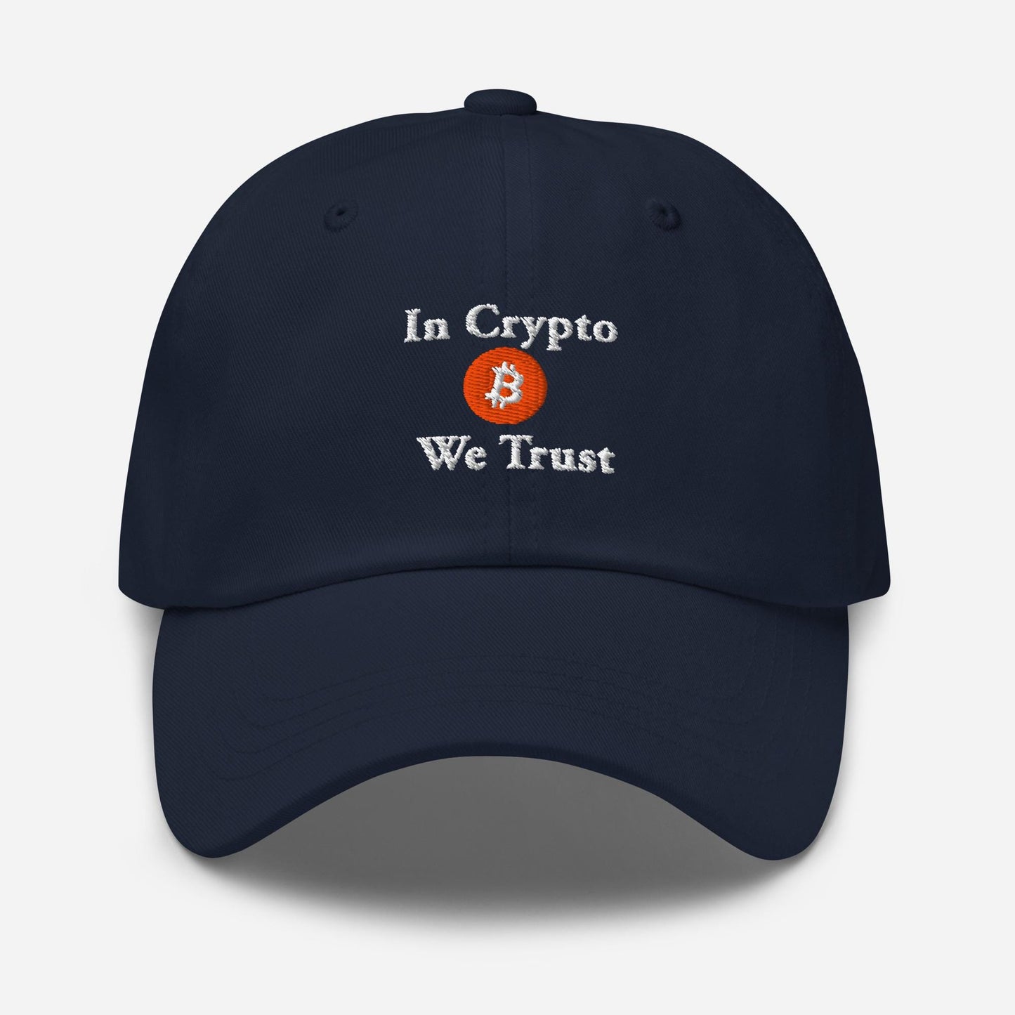 In Crypto We Trust Dad Hat: Bitcoin Gift for Trader Dads