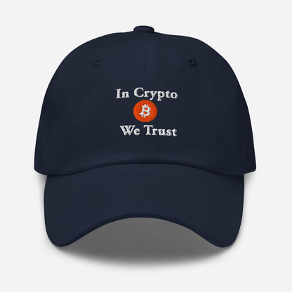 In Crypto We Trust Dad Hat: Bitcoin Gift for Trader Dads