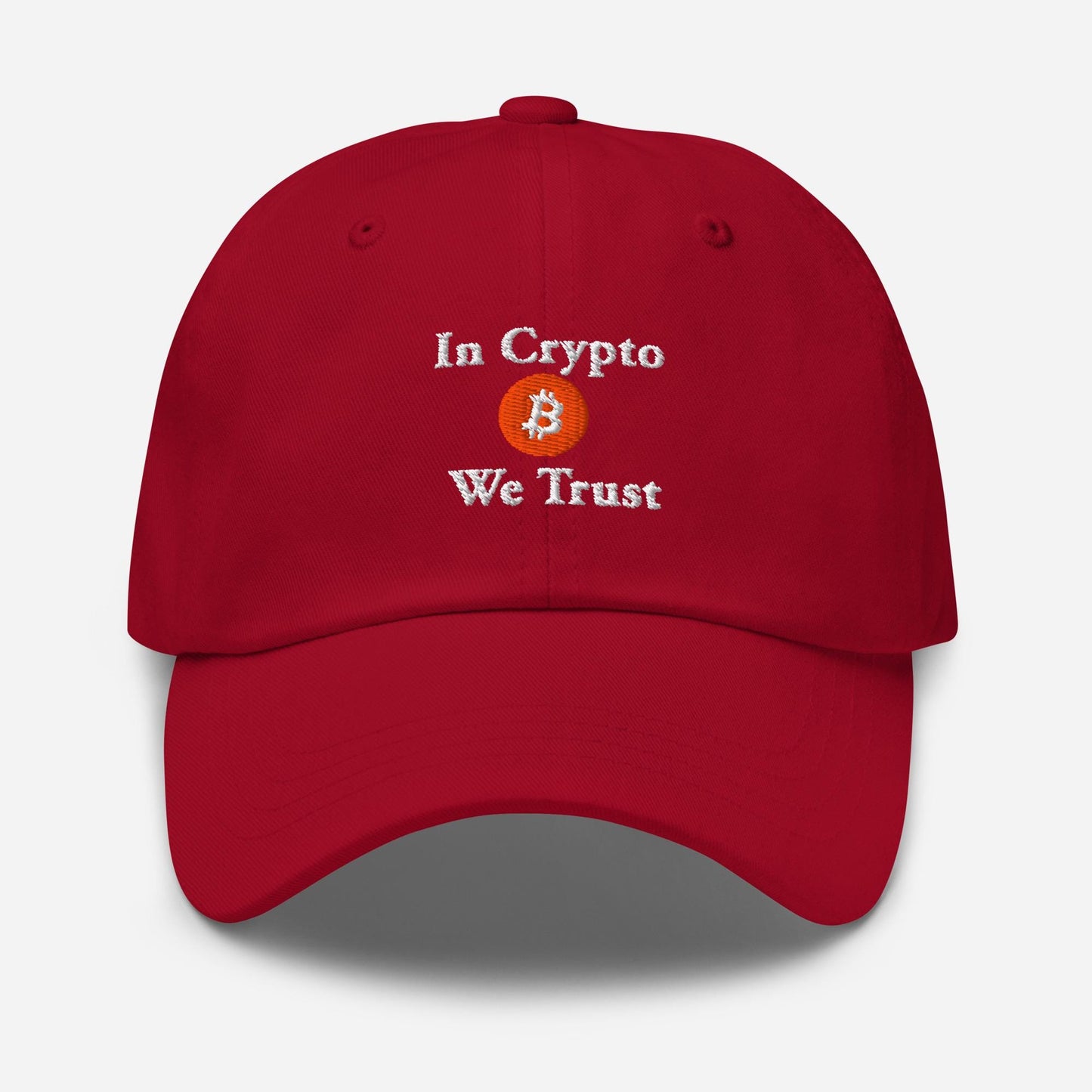 In Crypto We Trust Dad Hat: Bitcoin Gift for Trader Dads