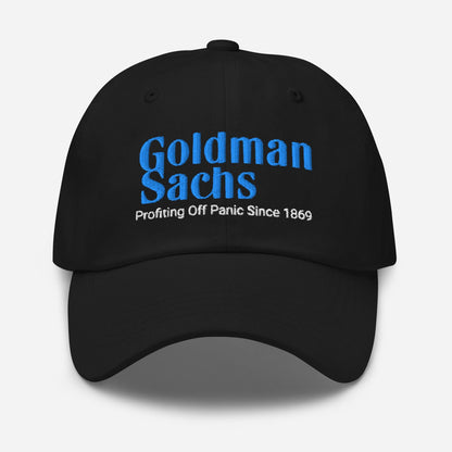 Profiting Off Panic Dad Hat: Funny Goldman Sachs Parody Gift