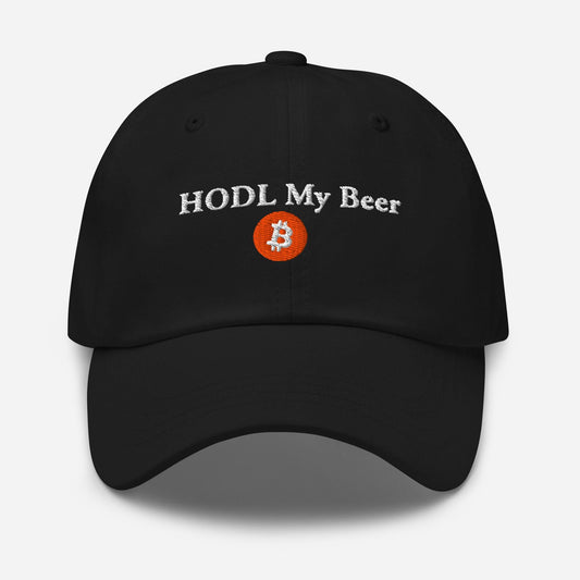 HODL My Beer | Dad Hat embroided gift | for Trader Dads Crypto currency | bitcoiner | financier