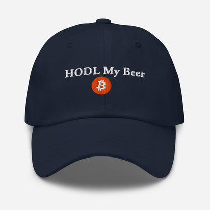 HODL My Beer | Dad Hat embroided gift | for Trader Dads Crypto currency | bitcoiner | financier