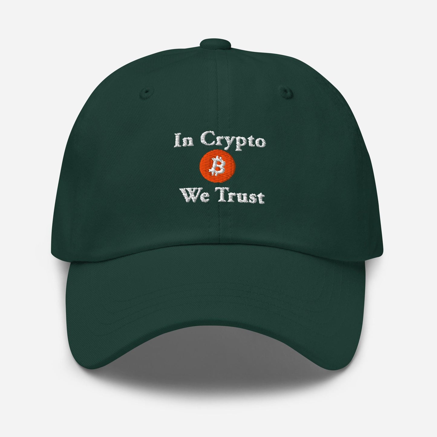 In Crypto We Trust Dad Hat: Bitcoin Gift for Trader Dads
