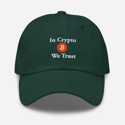 In Crypto We Trust Dad Hat: Bitcoin Gift for Trader Dads