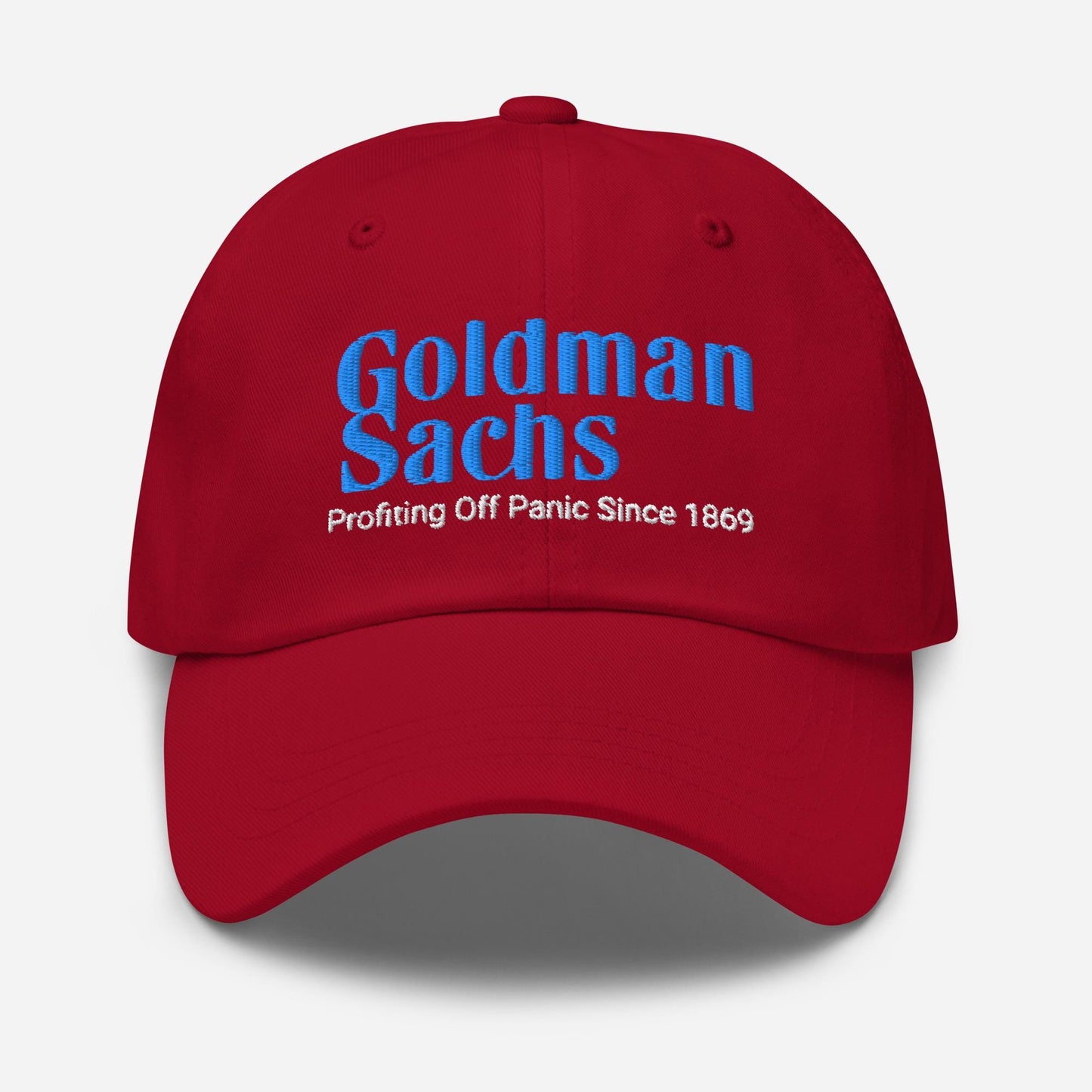 Profiting Off Panic Dad Hat: Funny Goldman Sachs Parody Gift