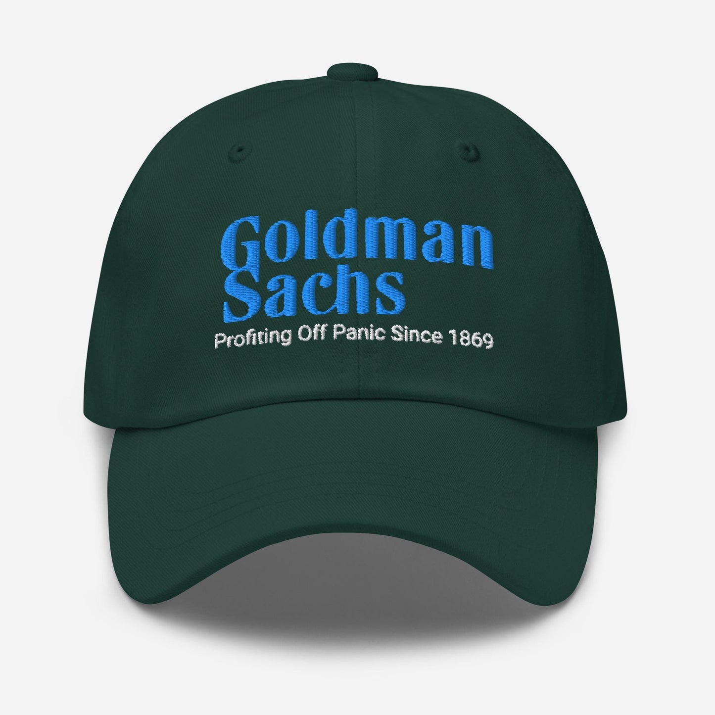 Profiting Off Panic Dad Hat: Funny Goldman Sachs Parody Gift