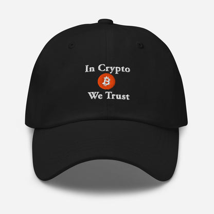 In Crypto We Trust Dad Hat: Bitcoin Gift for Trader Dads