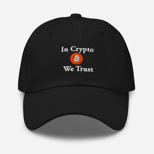 In Crypto We Trust Dad Hat: Bitcoin Gift for Trader Dads