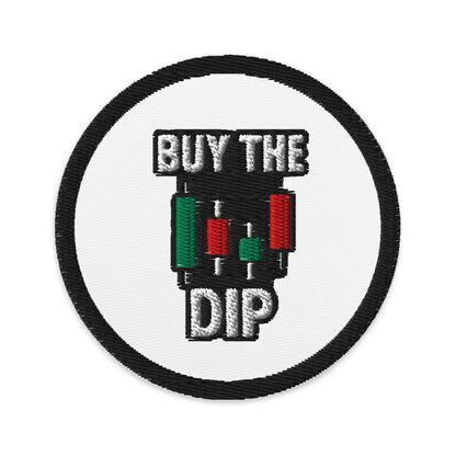 Buy The Dip Embroidered Patch: Stock Trader Gift