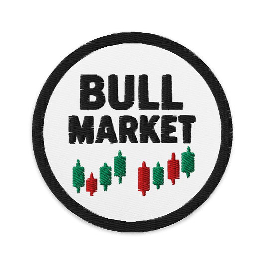 Bull Market Embroidered Patch: Stock Trader Gift