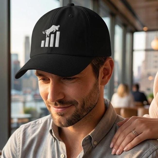 Finance Bro Gift Hat | Bull Market Cap | Stock Trader Dad Hat, Wall Street Humor, Crypto Investor Apparel, Day Trading Gifts for Him